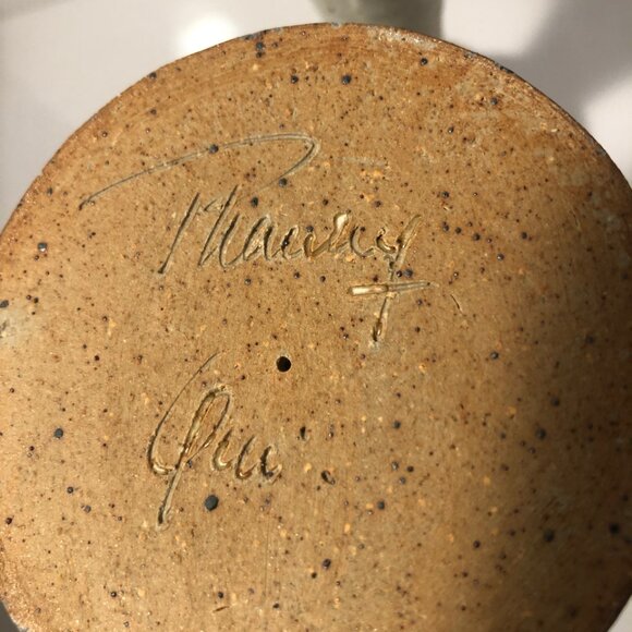 2 Speckled Pottery Glaze Goblets. - Picture 5 of 5